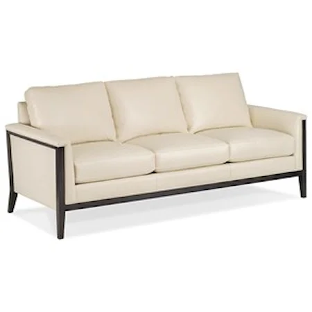 Contemporary Sofa with Exposed Wood Frame